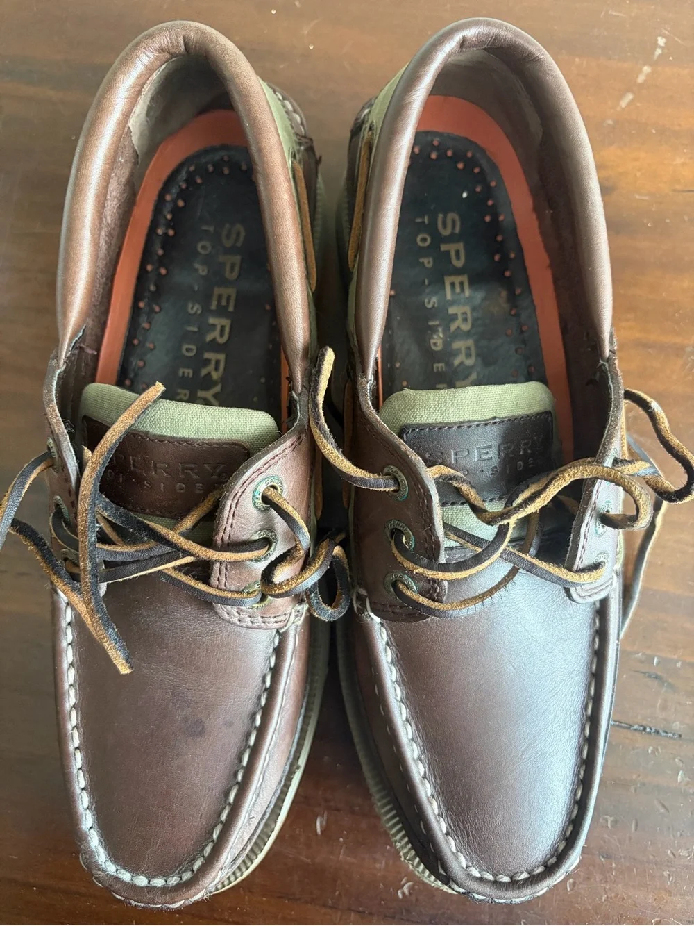 Sperry Top-Sider Men’s Brown Leather Moc Toe Boat Shoes Sz 8.5 Ivy League Preppy